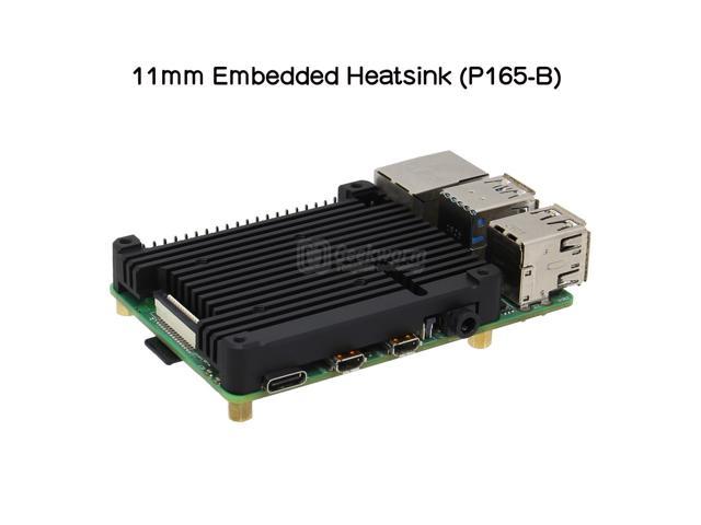 Geekworm Raspberry Pi 4 11mm Embedded Heatsink (P165-B), Raspberry Pi 4 Heatsink/Radiator Compatible with Raspberry Pi 4 Model B Computer and Pi 4 Expansion Board Support POE Extension