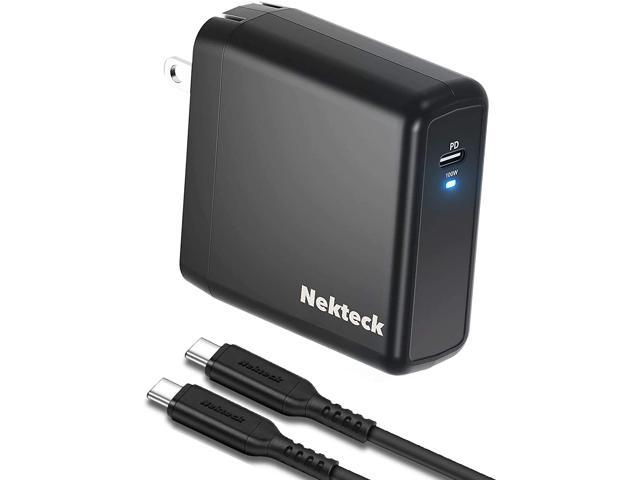 Nekteck 100W USB C Charger [GaN Tech & USB-IF Certified], PD 3.0 Adapter with Foldable Plug, Support Fast Charging, Compatible MacBook Air/Pro 13/16, iPad Air/Pro, Galaxy, iPhone 11/XS/XR - Newegg.com