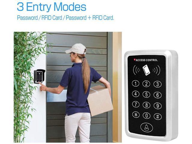 Electric Bolt Lock Exit Button 125KHz RFID Card+Password Door Access Control 