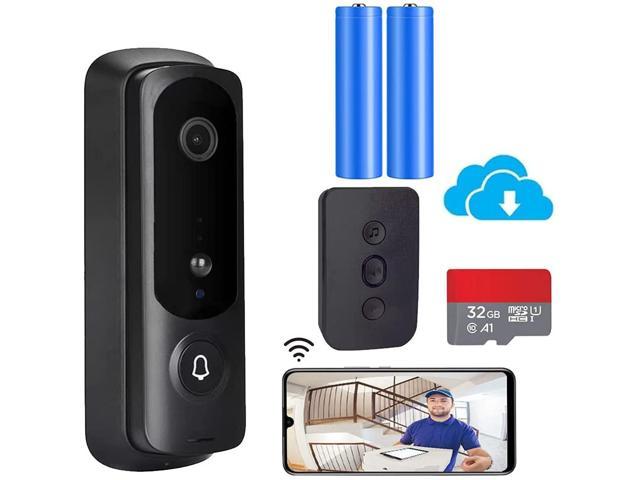 Wifi Video Doorbell Camera Wireless Security 32GB Pre Installed Mot No Base 