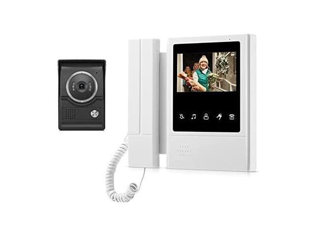 4.3inch Colour Video Door Access Handset Intercom with HD IR Metal Camera Bell 