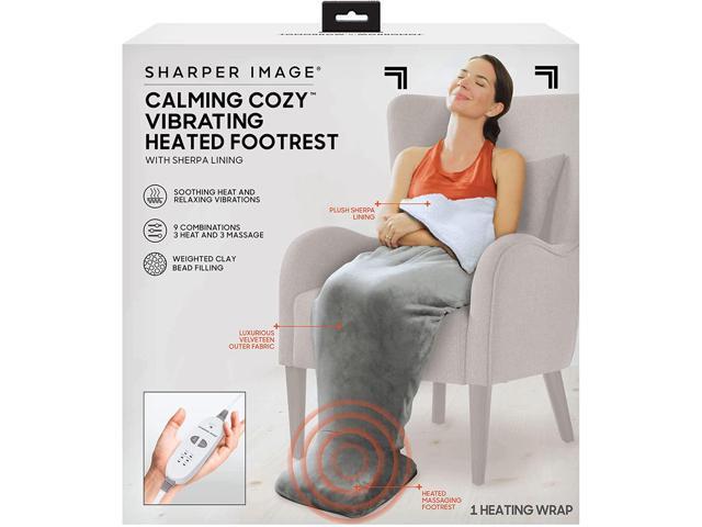 Calming Cozy by Sharper Image Personal Sherpa Wrap with Electric Heating  Massaging Vibrating Foot Bed, 3 Heat u0026 3 Massage Settings for 9 Relaxing  Combinations - Newegg.com