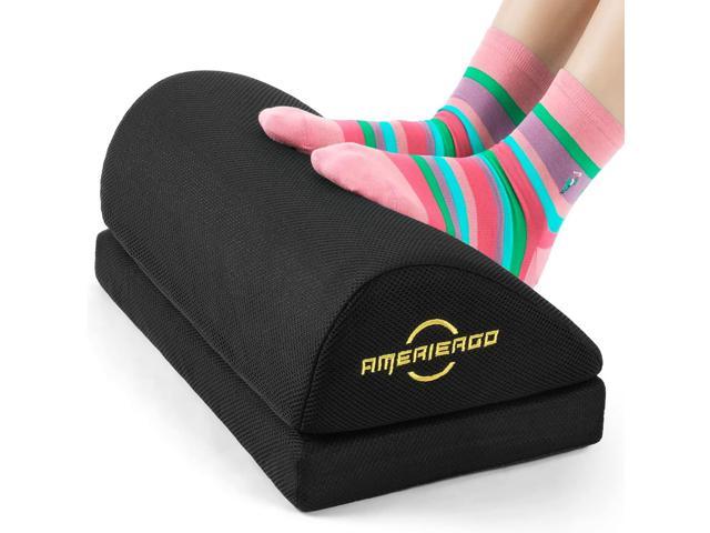 Car Ergonomic Footrest Cushion with 2 Optional Height Chair Office for Home Adjustable Foot Rest Under Desk Non-Slip Foam Footstool Pillow Back Leg Knee Feet Support Removable Washable Cover