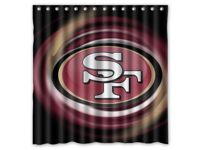 San Francisco 49ers 03 Nfl Design Polyester Fabric Bath Shower