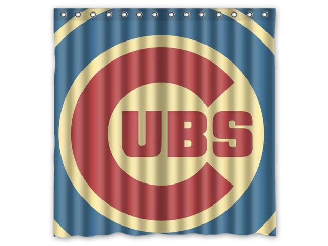 Chicago Cubs 01 Mlb Design Polyester Fabric Bath Shower