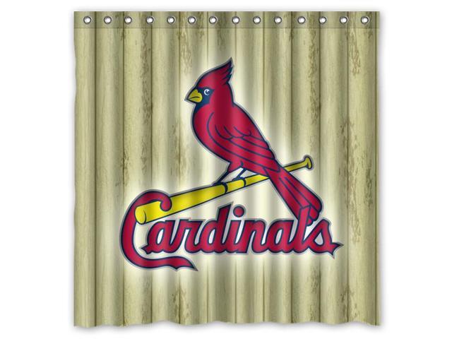 St Louis Cardinals 04 Mlb Design Polyester Fabric Bath Shower