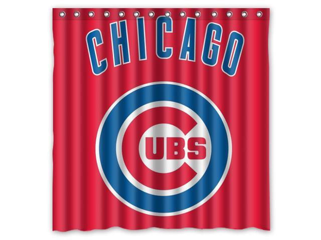 Chicago Cubs 03 Mlb Design Polyester Fabric Bath Shower