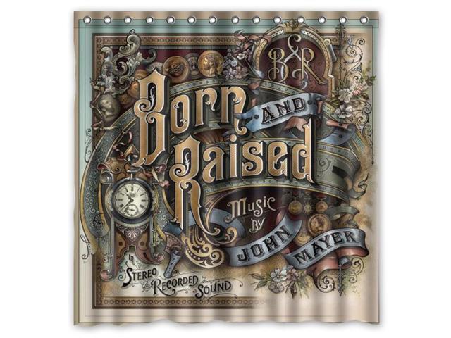 Born And Raised John Mayer Design Polyester Fabric Bath Shower