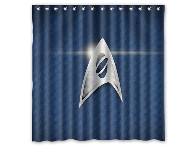 Star Trek Logo Design Polyester Fabric Bath Shower Curtain 180x180
