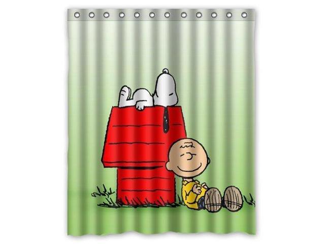 Peanuts Charlie Brown Snoopy 01 Cartoon Design 60x72 Inch Bath