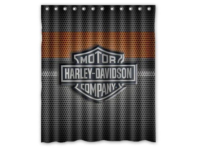 Harley Davidson Logo Design 60x72 Inch Bath Shower Curtains Newegg Com