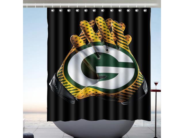 Green Bay Packers Nfl Design 66x72 Inch Bath Shower Curtains
