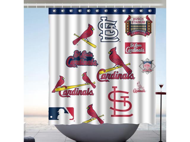 Mlb Fans Bath Shower Curtain 66x72 Inch, St Louis Cardinals Shower Curtain Set