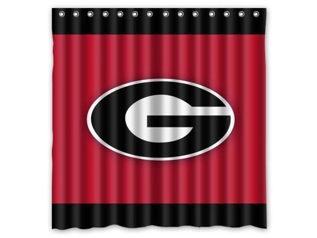 Georgia Bulldogs Ncaa Team 1 Design Polyester Fabric Bath Shower