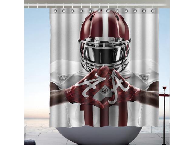 Alabama Crimson Tide Ncaa Team 2 Fans Bath Shower Curtain