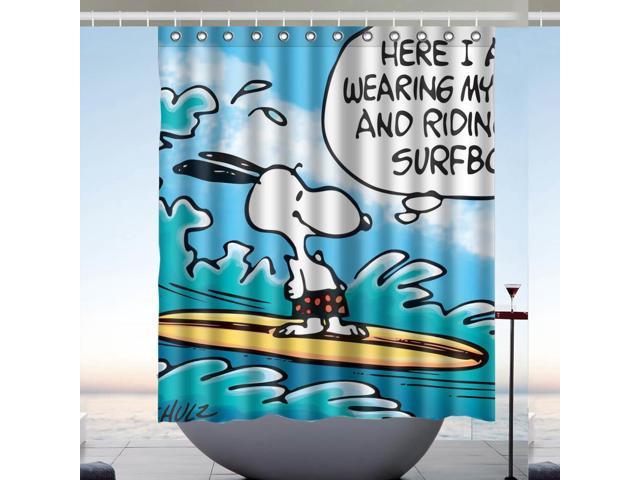 Charlie Brown Peanuts Design Polyester, Peanuts Fabric Shower Curtain