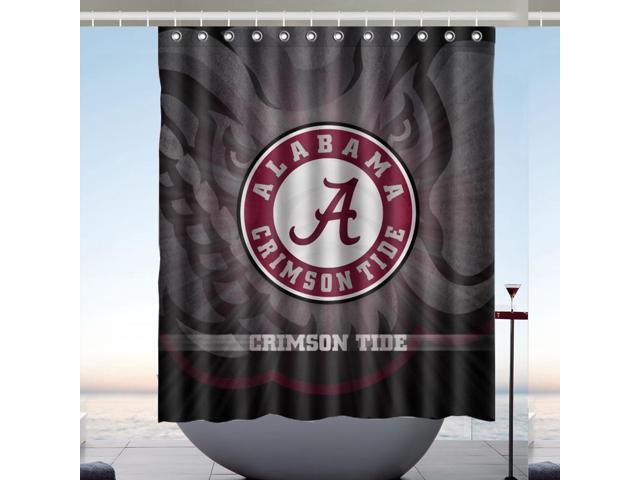 Alabama Crimson Tide Ncaa Design Polyester Fabric Bath Shower