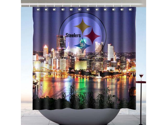 Felikey, Bath, Pittsburgh Steelers Shower Curtain Size 66x72