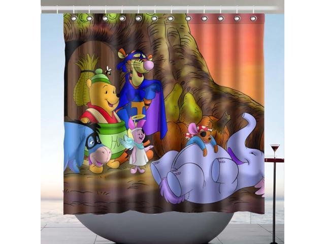 Winnie The Pooh Disney Halloween Design Polyester Fabric Bath
