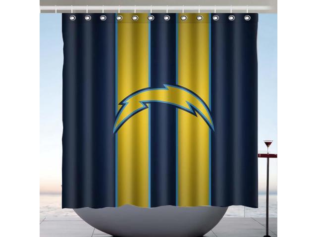 Los Angeles Chargers Nfl 01 Design Polyester Fabric Bath Shower