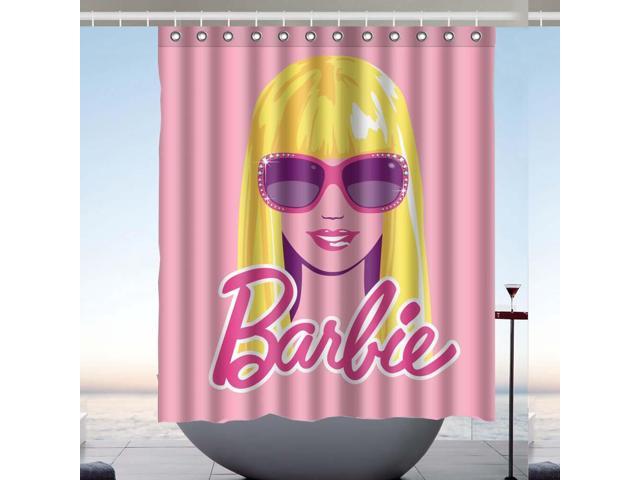 Cool Barbie Design Polyester Fabric Bath Shower Curtain 60x72 Inch