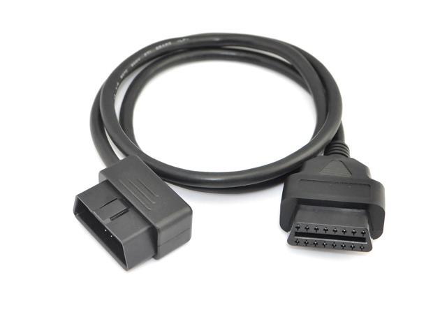 Brand New Right Angle OBDII 2/' Extension Cable Durable Thick Cord