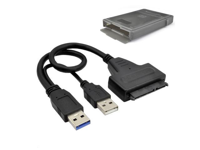 Cable Length: 0.5m Computer Cables 2018 New USB 2.0 to SATA Serial ATA 15+7 22P Adapter Cable for 2.5 HDD Laptop Hard Drive Black Color