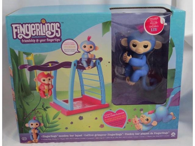 fingerlings monkey bar & swing playset