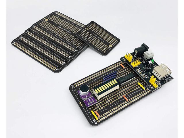 6 Pack, Multicolore ElectroCookie Mini PCB Board Prototype solderable pour arduino breadboard Bricolage projets électroniques plaquées Or 