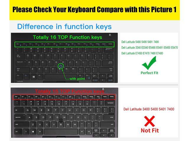 Casebuy Keyboard Cover For Dell Latitude 5480 5490 5491 7490 14 Inch Laptop Dell 3340 340 E5490 E5491 E5450 E5470 E7450 E7470 7480 E7480 Keyboard Protective Skin With Pointing Black Newegg Com