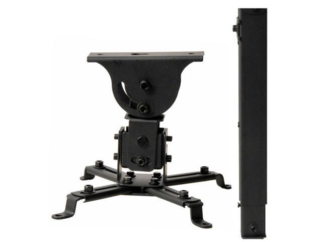 Videosecu Swivel Tilt Rotate Adjustable Height Lcd Dlp Projector Ceiling Mount Bracket With Extendable Pole Fits Flat Or Vaulted Ceiling Cable