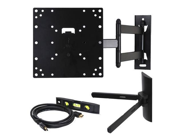 VideoSecu Full Motion Tilt Swivel Articulating Arm TV Wall Mount for 22 - 42 inch LCD LED Flat Panel Screens Display with DVD DVR VCR Bracket - Free 10ft HDMI Cable bix