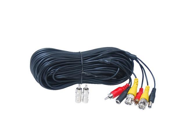 50ft Security Camera Video Audio Power BNC RCA Cable CCTV DVR Surveillance wire