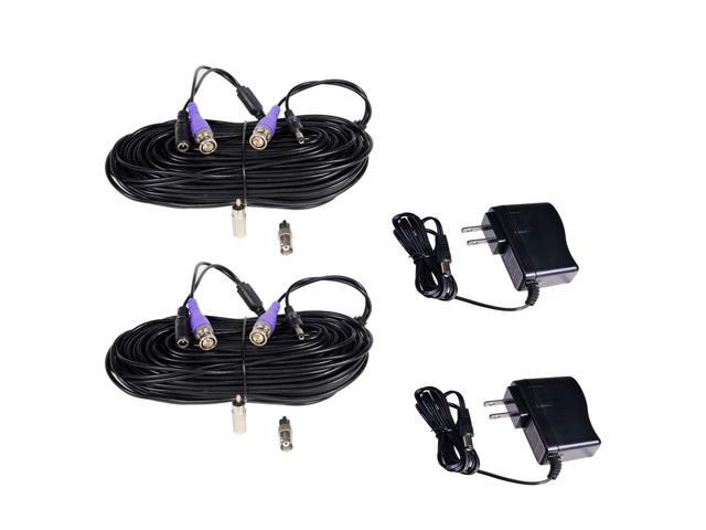 2x 100Ft CCTV Cable Video Power Premade Security Camera DVR Surveillance Wire