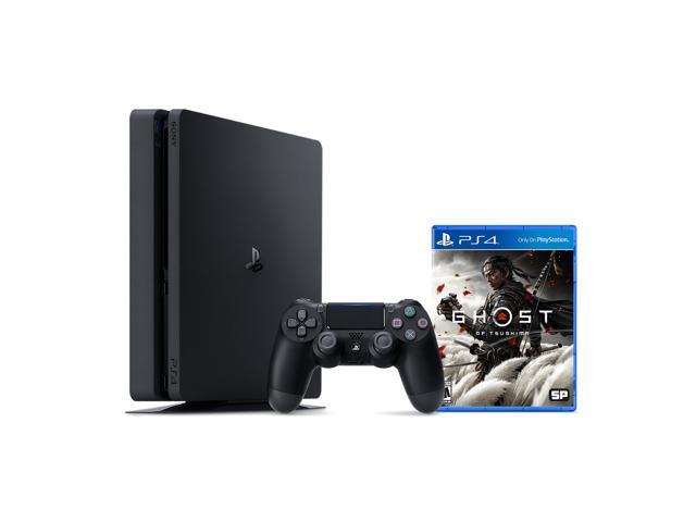 PlayStation 4 1TB Console with Ghost of Tsushima - PS4 Slim 1TB Jet Black HDR Gaming Console, Wireless Controller and Game PS4 Systems -