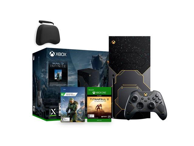 Microsoft Xbox Series X Halo Infinite Limited Edition Bundle Custom Skin  Design with Halo Infinite and Titanfall 2 Full Games with Mytrix Controller  