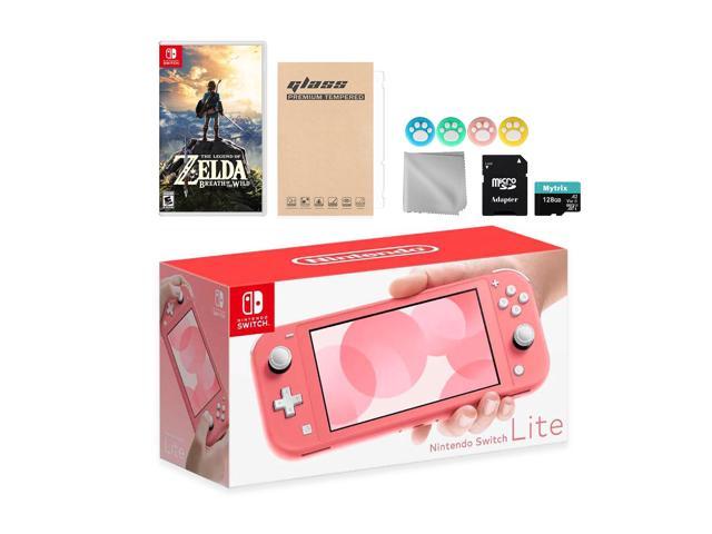 Nintendo Switch Lite Coral with The Legend of Zelda: Breath of the 