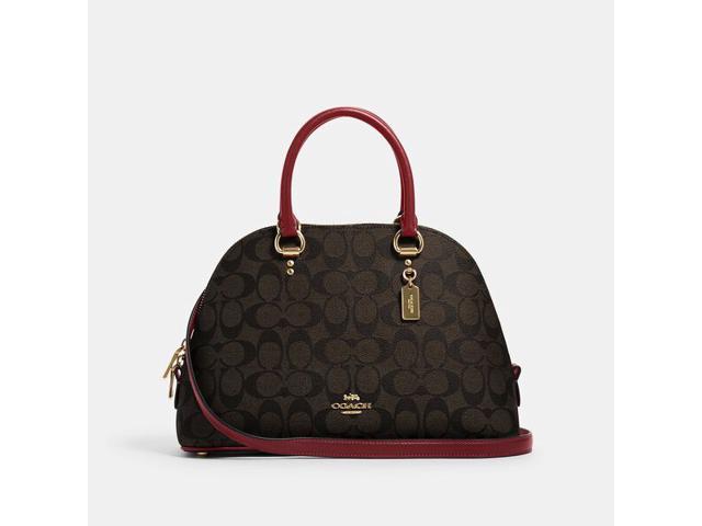 Coach Coach Katy Satchel In Signature Canvas (2558) - IM /BROWN 1941 RED  2023, Buy Coach Online