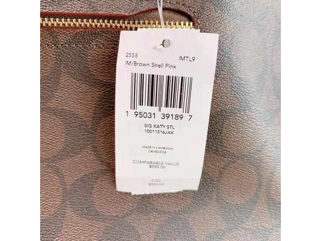 Coach+2558+Katy+Satchel+Signature+Canvas+%26+Leather+Bag+-+Brown%2FRed for  sale online