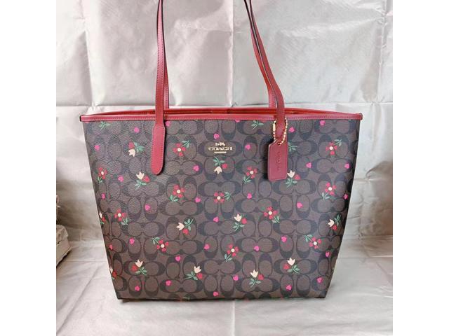 Coach City Tote in Signature Canvas with Candy Print