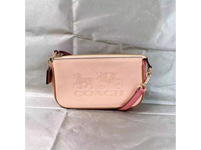 Coach C8877 Nolita 19 In Colorblock With Horse And Carriage In Gold/Faded  Blush Multi 