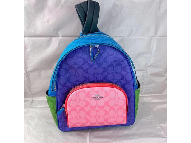 Coach CA156 Court Backpack In Blocked 