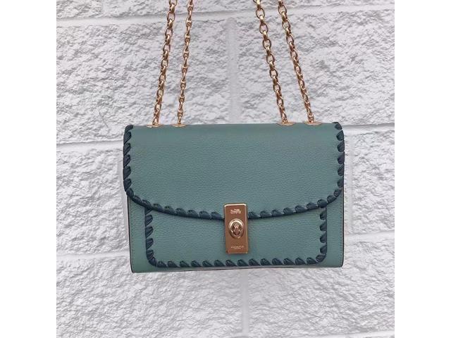 COACH CA238 Lane Shoulder Bag With Whipstitch In Marine Multi 