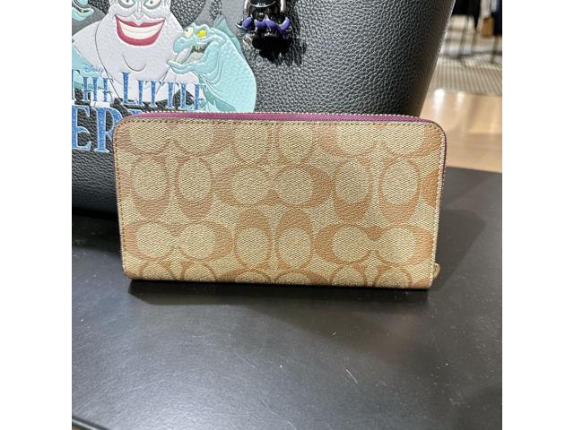 COACH x DISNEY Long Zip Around Wallet In Signature Canvas Patches