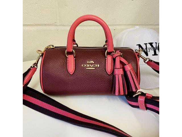 COACH+LACEY+CROSSBODY+LEATHER+SHOULDER+BAG+WINE+MULTI+CB876 for sale online