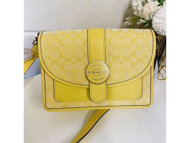 Coach C8307 Lonnie Crossbody In Signature Jacquard In Gold/Retro