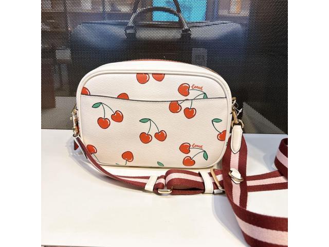 Coach Jamie Camera Bag in Signature Canvas with Heart Cherry Print