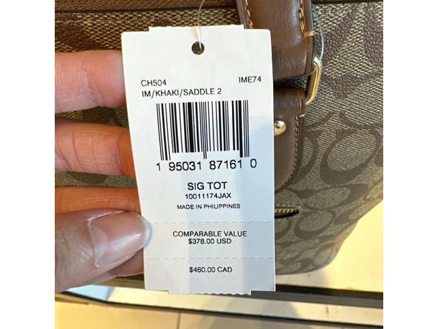 Coach CH504 Gallery Tote In Signature Canvas IN Khaki Saddle 2