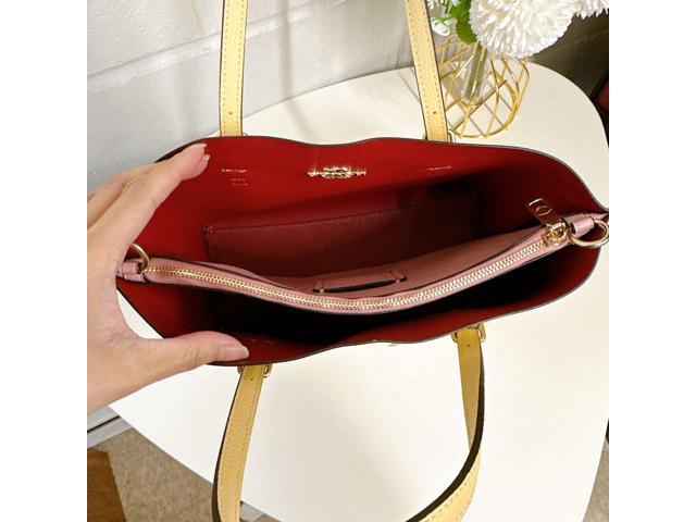 COACH C4084 - MOLLIE TOTE 25 - GOLD/WASHED MAUVE/CRANBERRY