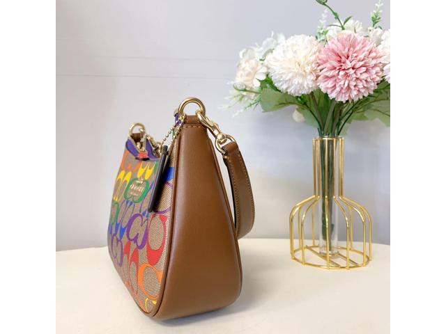 COACH®  Teri Shoulder Bag In Rainbow Signature Canvas